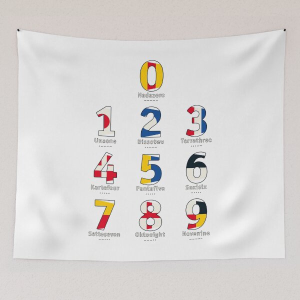 Item preview, Navy Alpabeth - All Numbers designed and sold by Hell-Prints.