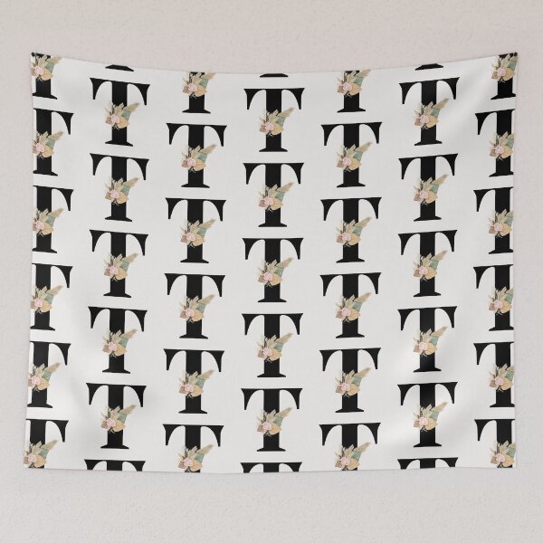Item preview, letter t floral designed and sold by LU NA.