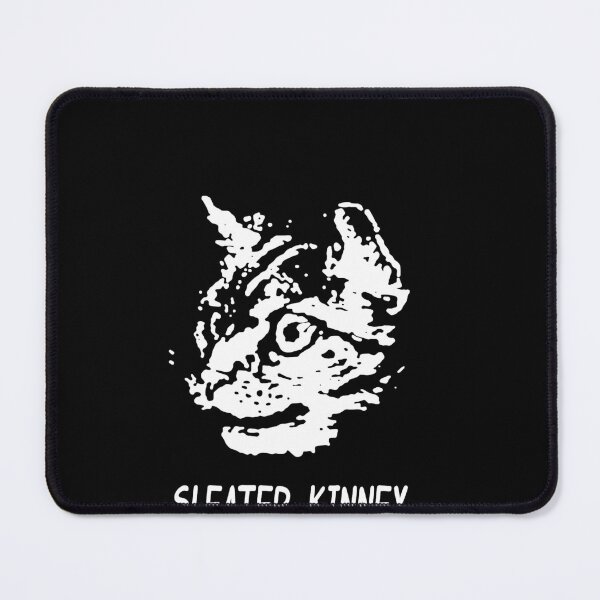 Item preview, Art Cat Retro Sleater Kinney Music Band Sticker Essential T-Shirt designed and sold by JenniferBrister.