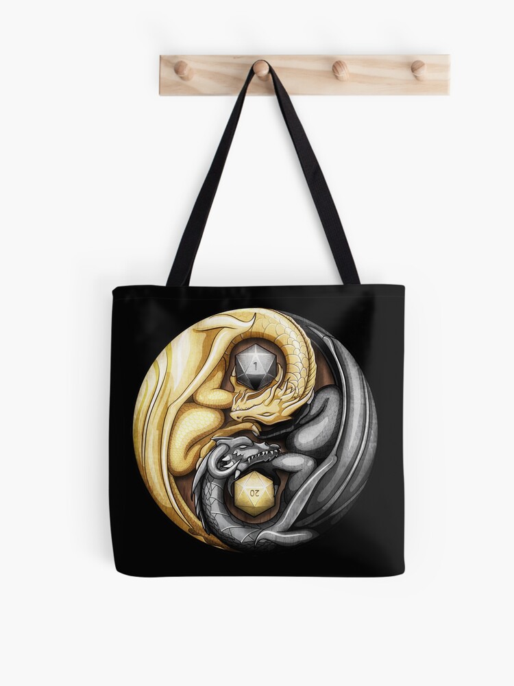 Thumbnail 1 of 2, Tote Bag, Balanced Dragons D20 designed and sold by MaratusFunk.