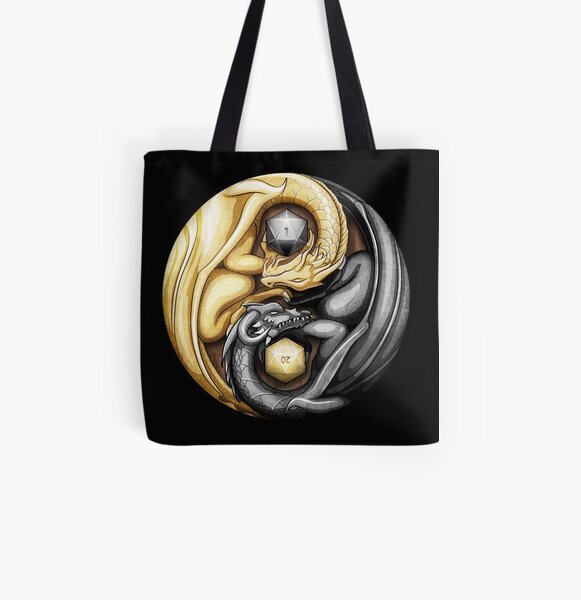 Balanced Dragons D20 All Over Print Tote Bag