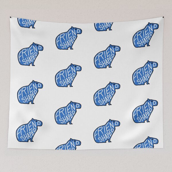 Item preview, Capybara is friend-shaped - Blue designed and sold by thelittleforest.