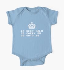 Keep Calm Ad Infinitum - White Text One Piece - Short Sleeve