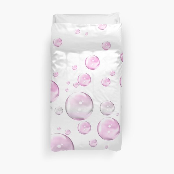 Pink Bubbles Duvet Cover