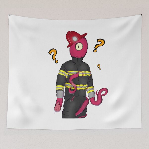 Item preview, Firefighter Octopus? - Stranger Halloween Cartoon - Not Hamlet Design designed and sold by NotHamlet.