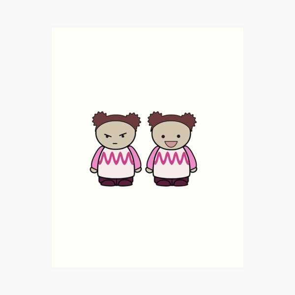 Cartoon Black Twins Art Prints for Sale | Redbubble Cartoon Black Twins Art Prints for Sale | Redbubble
