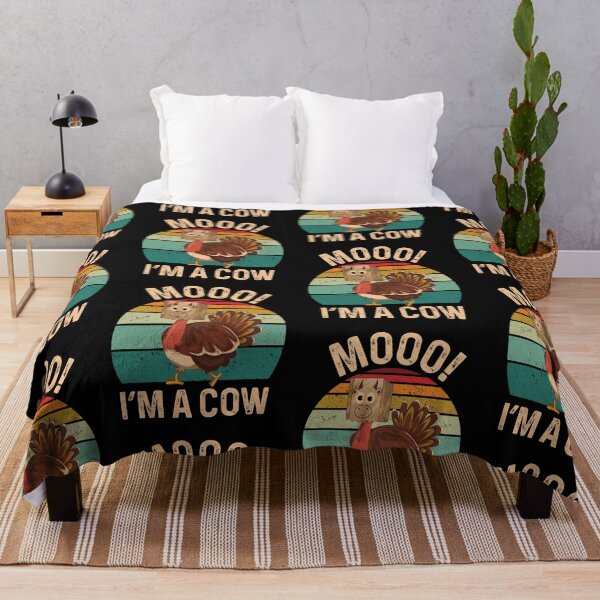Item preview, Moo I'm A Cow Funny Thanksgiving Turkey Fake Cattle Sunset designed and sold by GravitiTees.