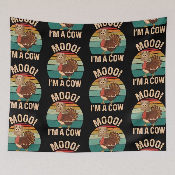 Item preview, Moo I'm A Cow Funny Thanksgiving Turkey Fake Cattle Sunset designed and sold by GravitiTees.