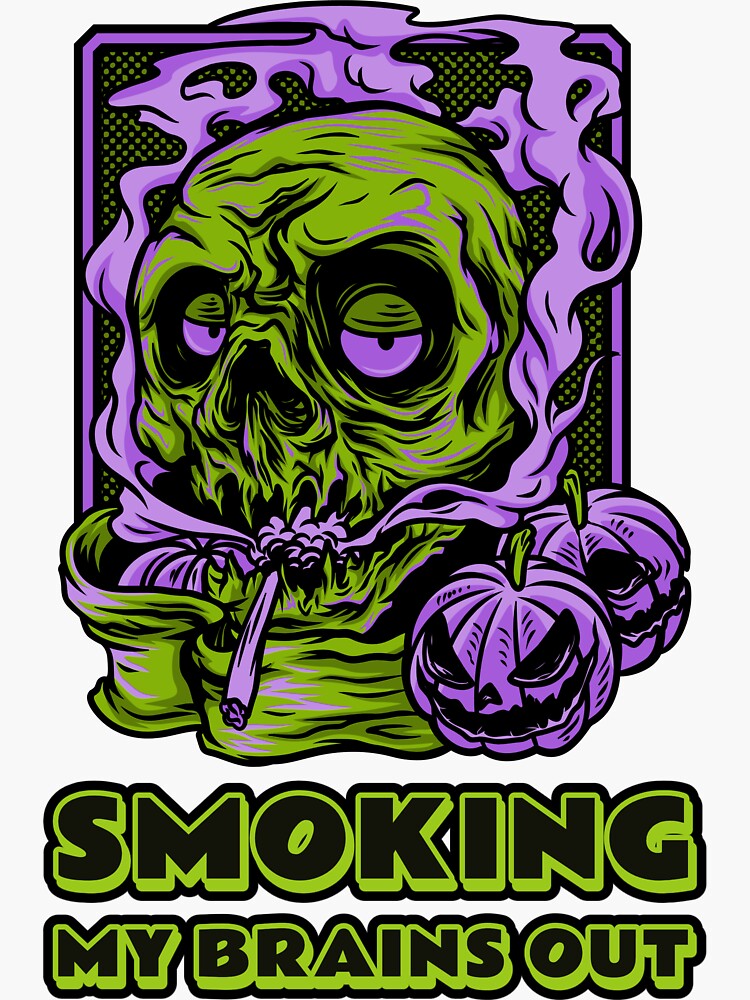 "Smoker Halloween party spirit" Sticker for Sale by EsthetikDesign