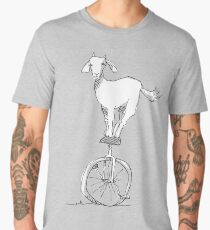 Goat on a unicycle Men's Premium T-Shirt