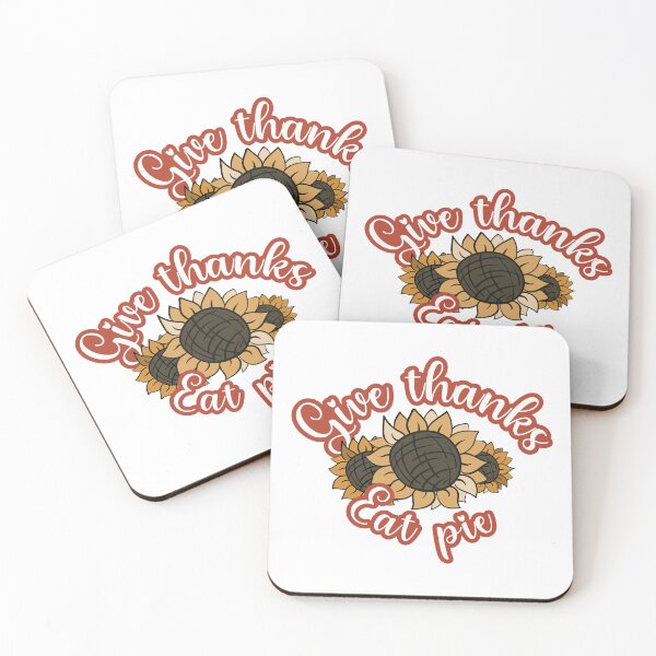 Item preview, Give thanks, eat pie. Thanksgiving sunflowers designed and sold by HelgaScand.