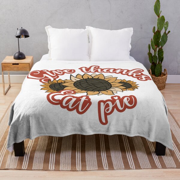 Item preview, Give thanks, eat pie. Thanksgiving sunflowers designed and sold by HelgaScand.