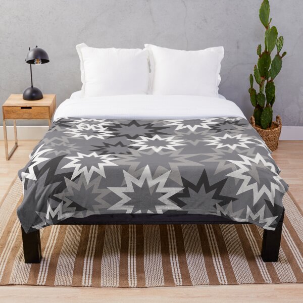 Aperçu de l'œuvre Motif étoile graphique - gris noir blanc argent créée et vendue par Graphic-Color.