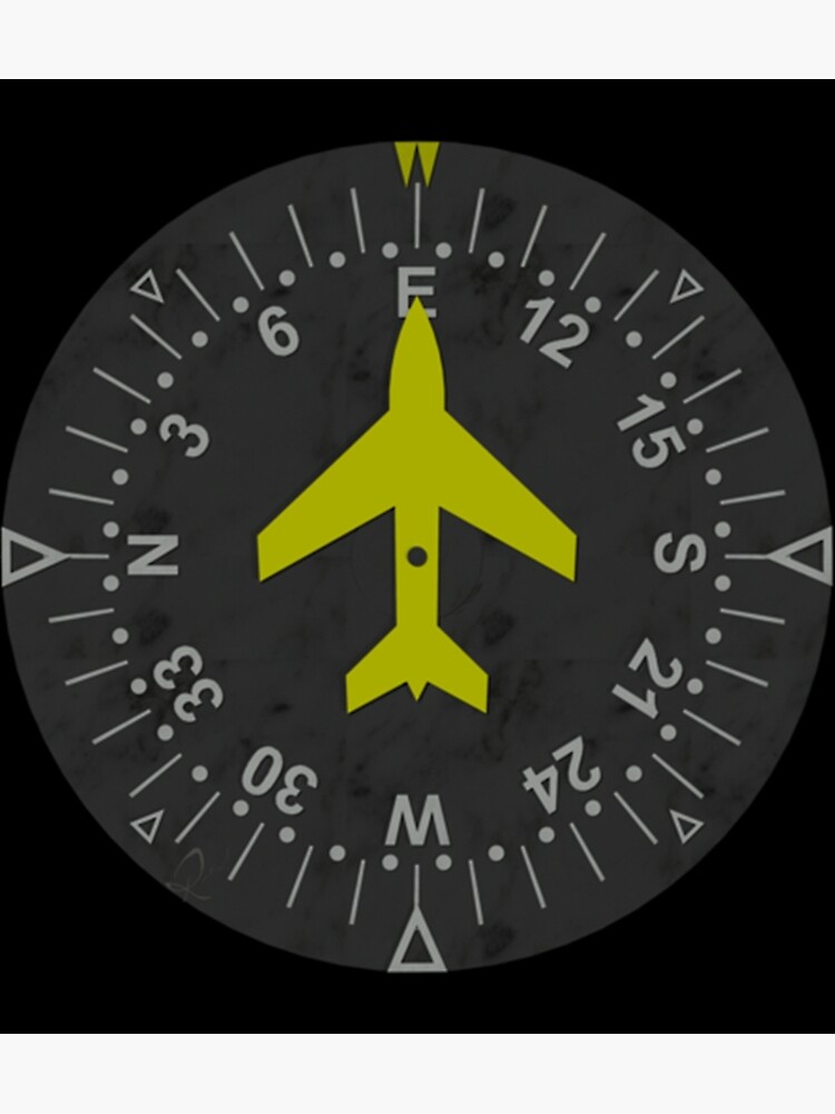 "Aviation Heading Indicator Compass" Poster for Sale by Declinedfisher Redbubble