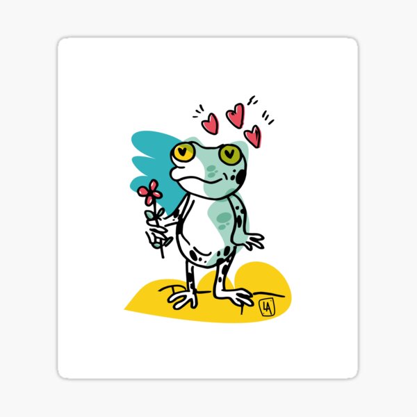 frog in love Sticker