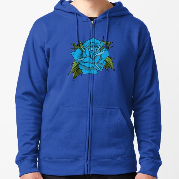 Item preview, Blue neo traditional rose tattoo designed and sold by freetime1.