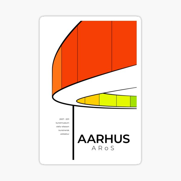 Item preview, Aarhus ARoS Kunstmuseum (Minimalist) designed and sold by Rapaz Designs.