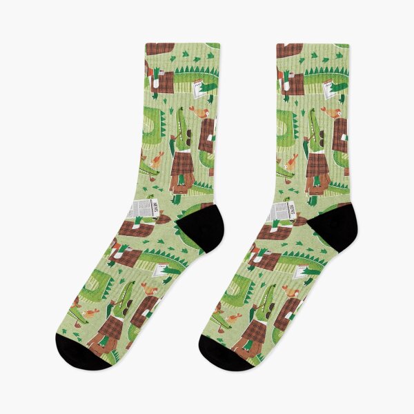 Item preview, Alligator investigator // honeydew green textured background green detective alligator  designed and sold by SelmaCardoso.