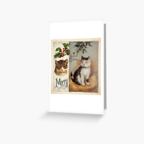 Artikel-Vorschau von Vintage Katze Weihnachten, designt und verkauft von artsandsoul.