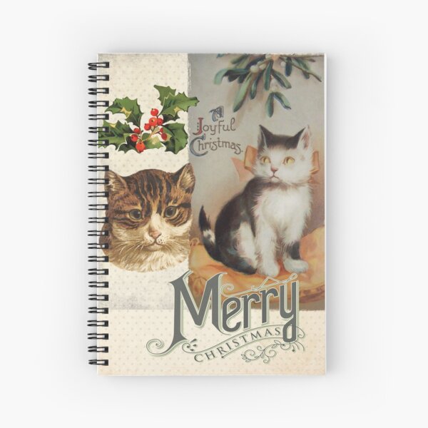 Item preview, Vintage Cat Christmas designed and sold by artsandsoul.