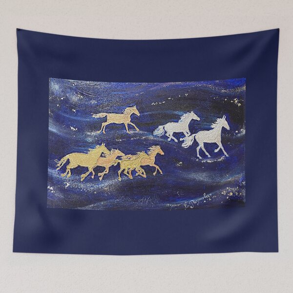 Item preview, running horses across the sky, or the sea surface. designed and sold by Elena Reutova.