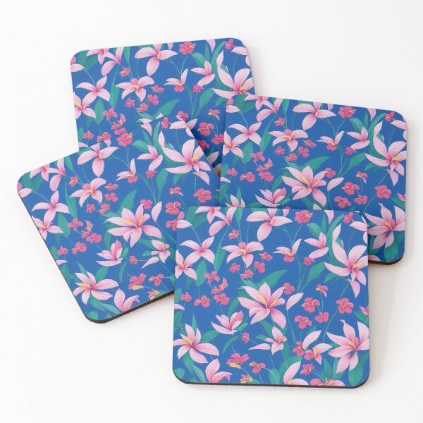 Item preview, Fun flowers tropical pattern designed and sold by Purple-Horizon.
