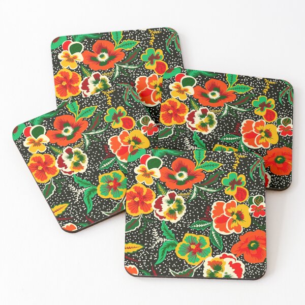 Item preview, pansies with dots pattern designed and sold by CarrascoFe.