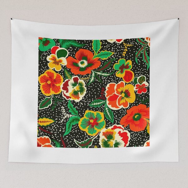 Item preview, pansies with dots pattern designed and sold by CarrascoFe.