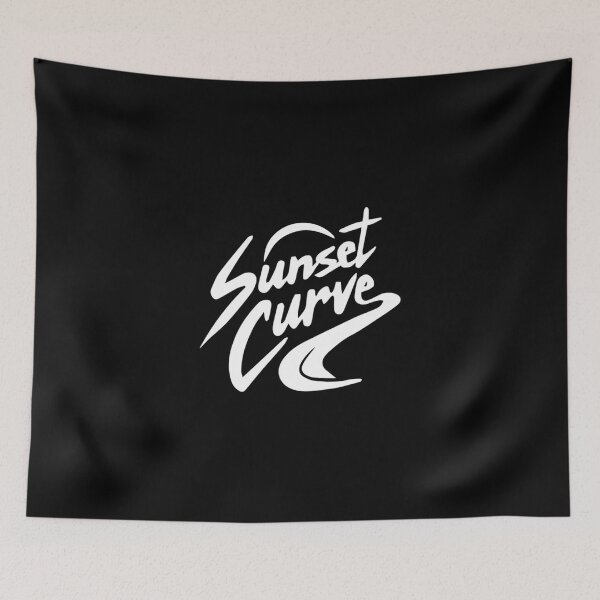 Item preview, Sunset Curve White Logo Pullover Hoodie designed and sold by paulaNash52.