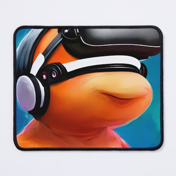 Item preview, Young Turtle Smiling while in VR Metverse , Blue Background, Abstract Comic Style Motif Pattern  (anime cartoon style,  wallpaper tile) designed and sold by Digital-Davinci.