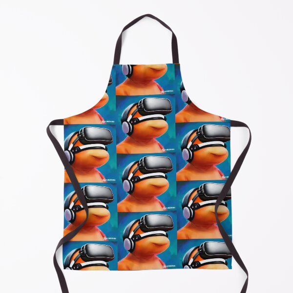 Item preview, Young Turtle Smiling while in VR Metverse , Blue Background, Abstract Comic Style Motif Pattern (anime cartoon style, wallpaper tile) designed and sold by Digital-Davinci.