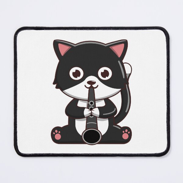 Item preview, Cute Black Cat Playing The Clarinet designed and sold by Luan Huynh.