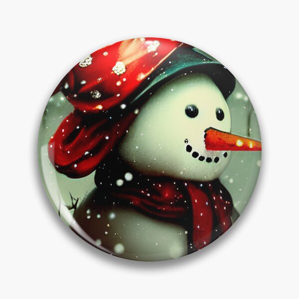 Item preview, Snowman in a fashionable hat Christmas landscape designed and sold by GorinART.