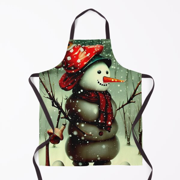 Item preview, Snowman in a fashionable hat Christmas landscape designed and sold by GorinART.