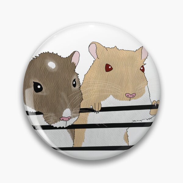 Item preview, Two cute gerbils holding on to cage bars designed and sold by Becky-Marie.