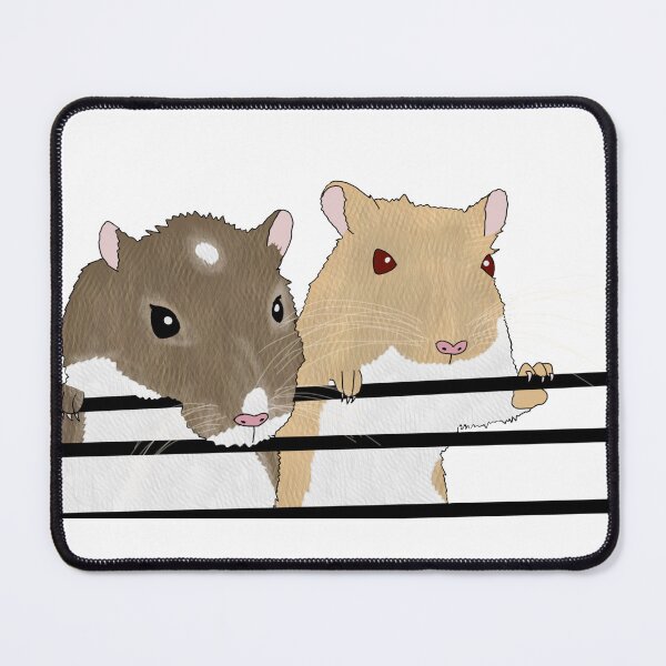 Item preview, Two cute gerbils holding on to cage bars designed and sold by Becky-Marie.