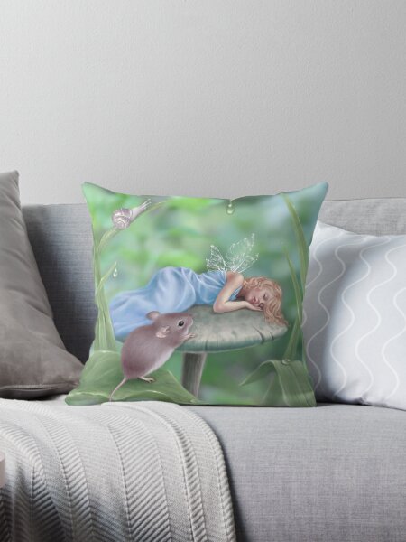 Item preview, Sweet Dreams Sleeping Fairy & Mouse designed and sold by silverstars.