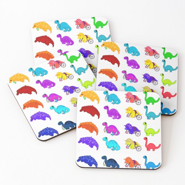 Item preview, Multicolour Dino pattern designed and sold by Reuniting  Designs.