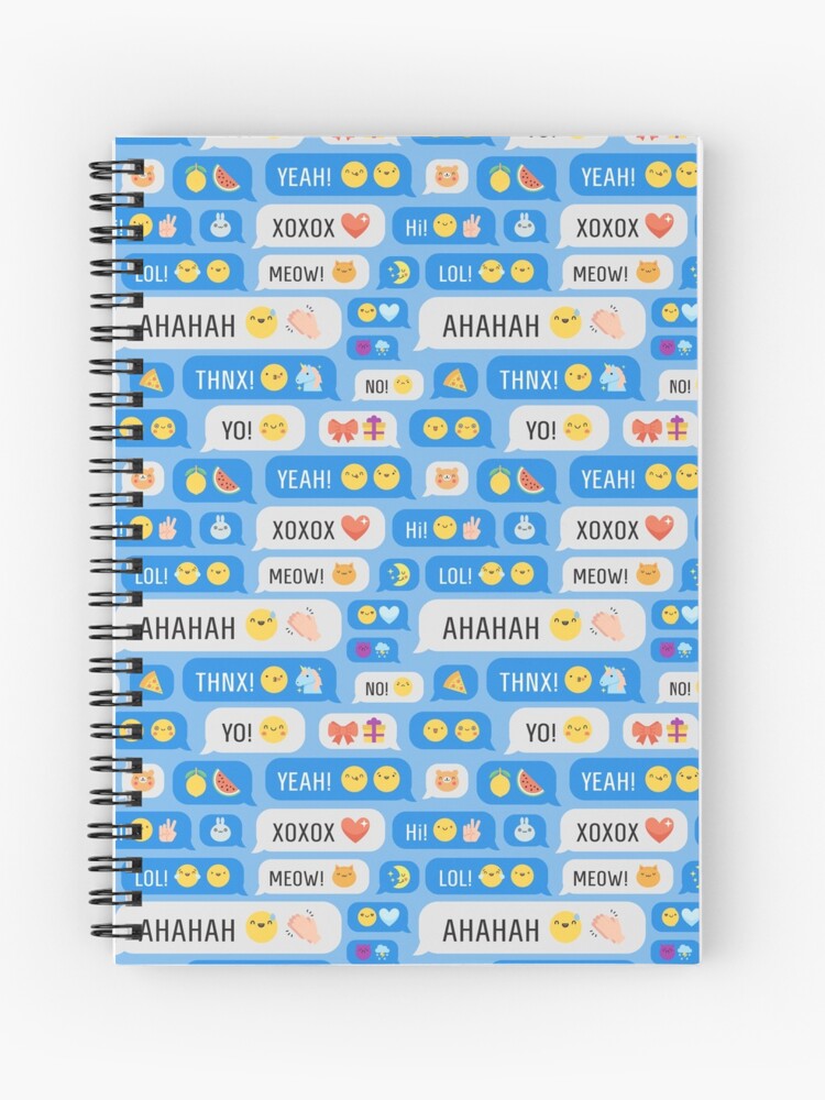 text messages with cute emojis spiral notebook cute emoji messages