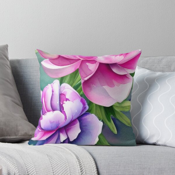 Item preview, Watercolor peonies painting designed and sold by Mirarima.