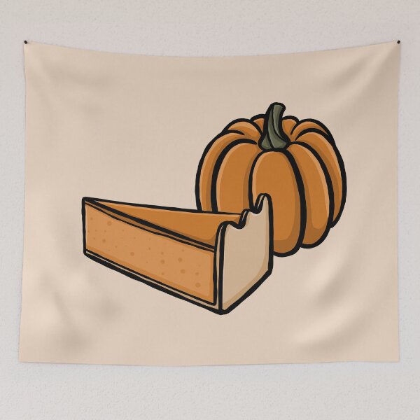 Item preview, Cute pumpkin and pumpkin pie cartoon pattern simple minimal cartoon gourd Digital illustration designed and sold by AlmightyClaire.