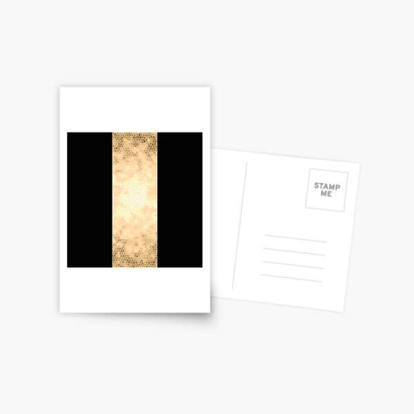 elegant gold and black design Postcard