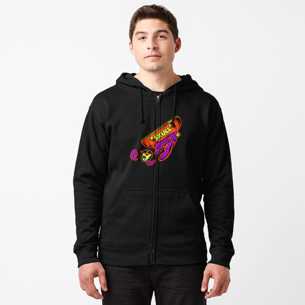 "Skateboard Art Design" Zipped Hoodie by Shirteesy Redbubble