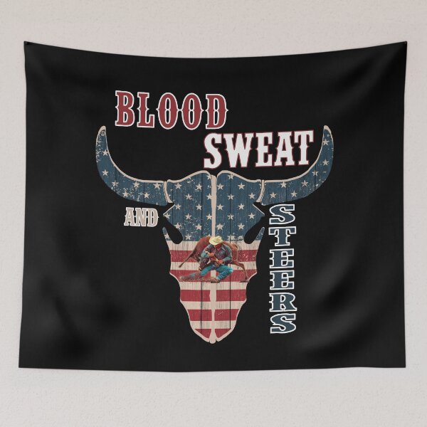 Item preview, Steer Wrestling - Blood Sweat And Steers - Steer Wrestlers Quotes designed and sold by handsoftime2020.