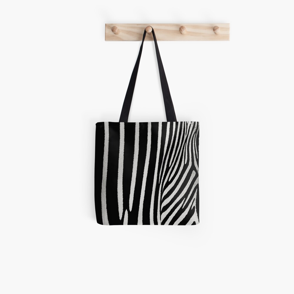 Zebra Black And White Natural Design Tote Bag
