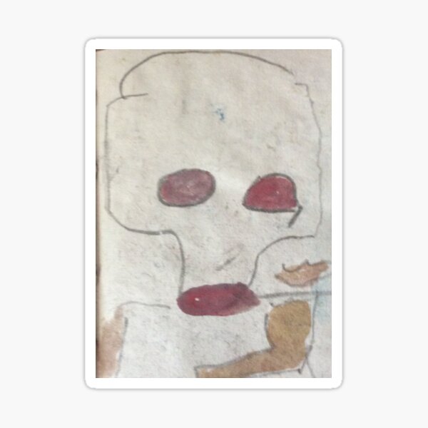 Face on the wall Sticker