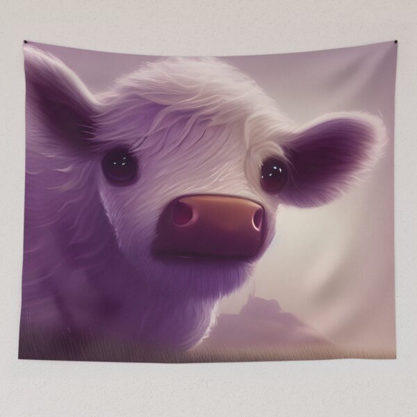 Item preview, Fluffy Pink Calf designed and sold by ZenEverAI.