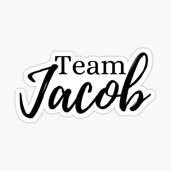 "team jacob" Sticker for Sale by SpiderMonkey913 Redbubble