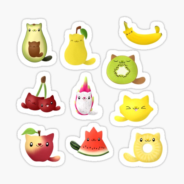 Fruchtkätzchen Sticker