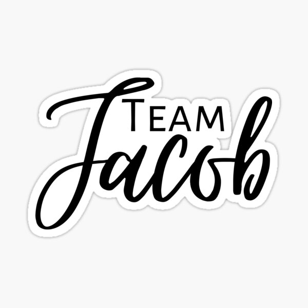 "team jacob" Sticker for Sale by SpiderMonkey913 Redbubble